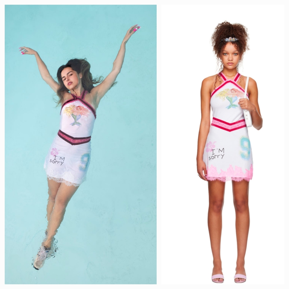 I'M SORRY BY PETRA COLLINS White Mimi Wade Edition Kitty Minky Minidress S NWT